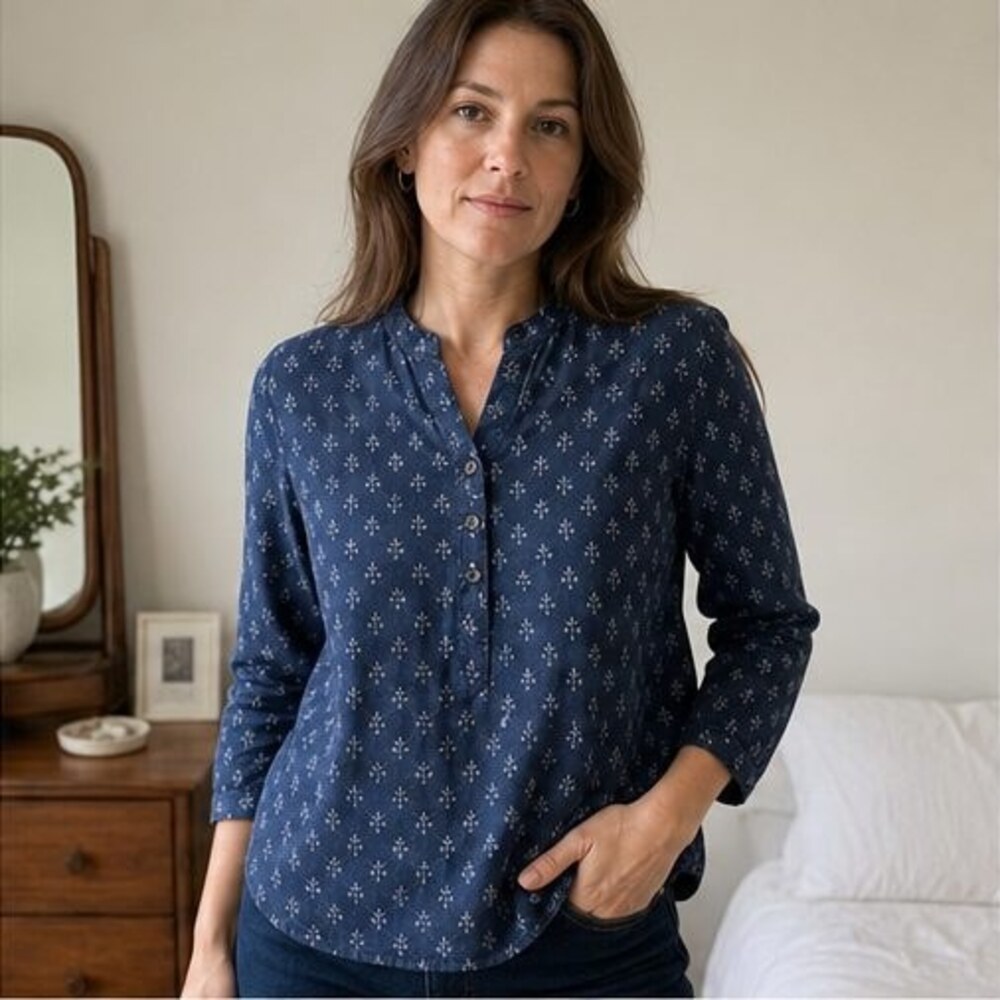 Rust Ruffle Blouse - Picture 2 of 6
